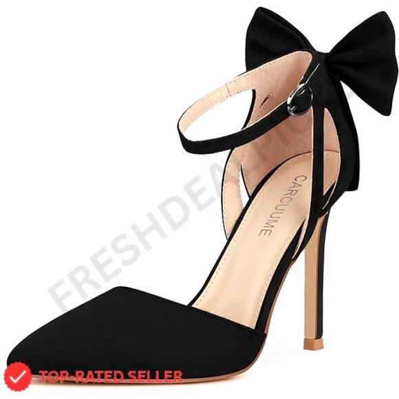 Shoes - Closed Toe Heels Stiletto Sandals Bow Pumps Elegant Wedding Party Shoes